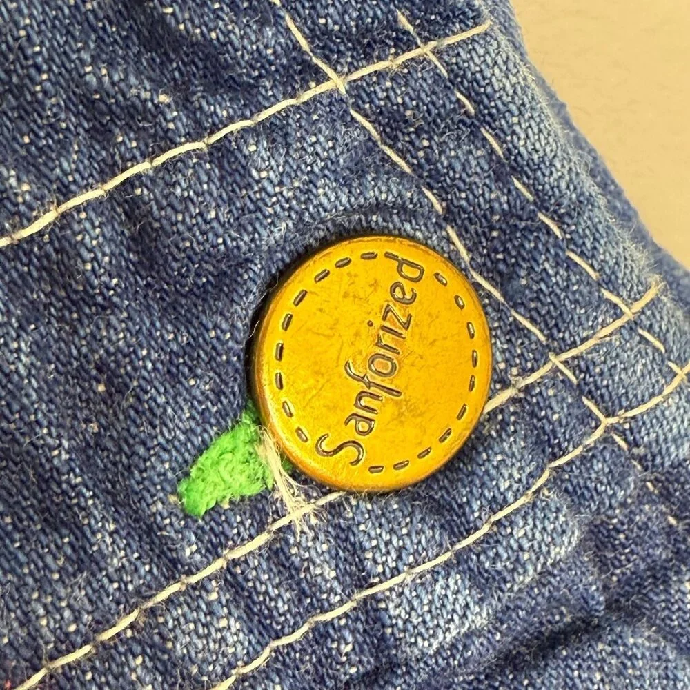 Vintage 1960s/70s Kids Denim Overalls, Sanforized Size 3/4
